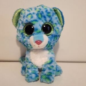 6” Ty Blue Cheetah Leona Plush Stuffed Animal